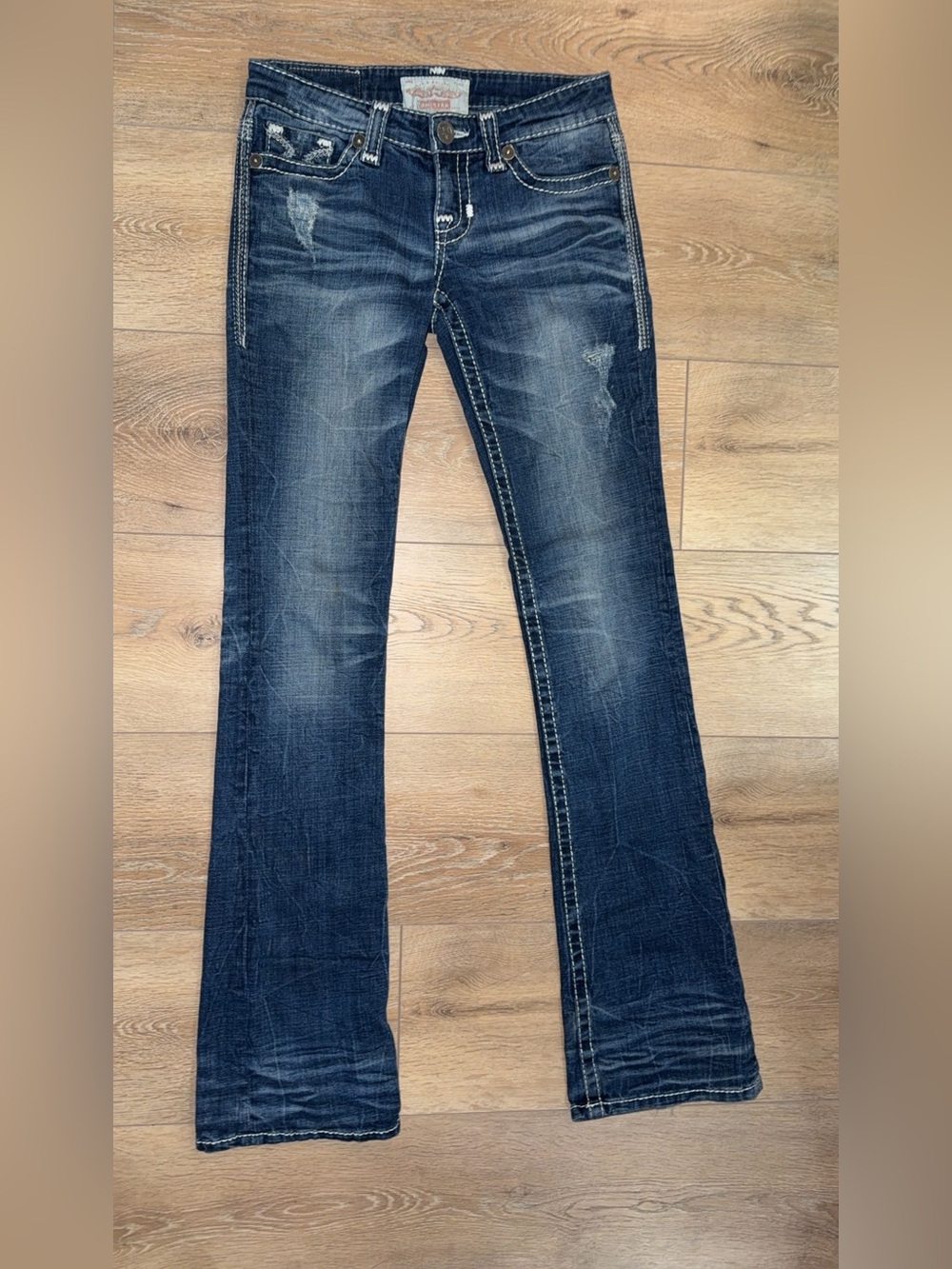 Big Star Liv Boot Jeans 26XL Dark Wash Bootcut Y2K Western